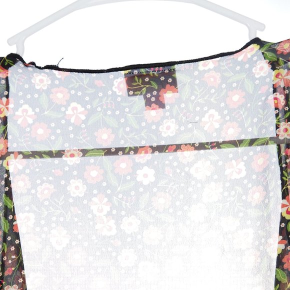 Lularoe Floral Sheer Kimono Small - Picture 6 of 9